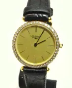 Золотые часы Longines с бриллиантами-0