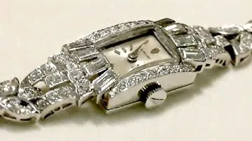 1.62 ct Diamond Ladies Cocktail Watch in Platinum - Vintage Circa 1940 - AC Silver W9048