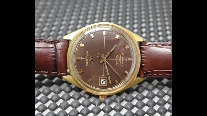 1970 Longines Ultra-Chron men's vintage high beat watch with brown dial.  Model reference 8302-5
