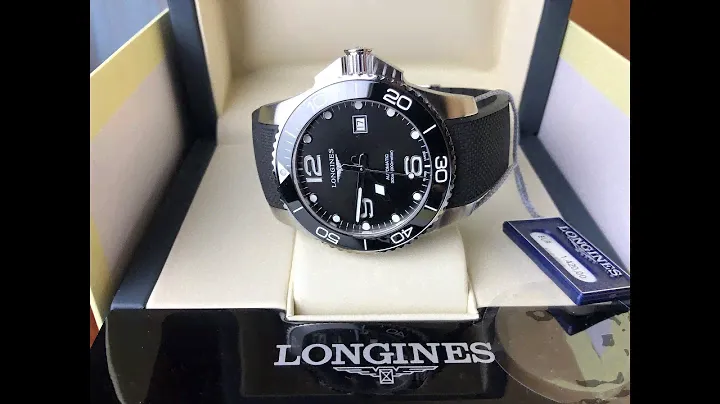 Longines HydroConquest Automatic 43 mm Rubber Strap Black Dial Сeramic Bezel