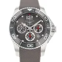 longines hydroconquest chronograph 43mm Stainless Steel/Rubber Gray Dial L3....