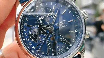 [Đẹp] Longines Master Collection Moonphase Chronograph Blue 42mm L2.773.4.92.0 | ICS Authentic