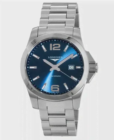 Longines Conquest Quartz Men's Watch L3.760.4.96.6 L3.760.4.96.6 (голубой, lpn8720815)-0