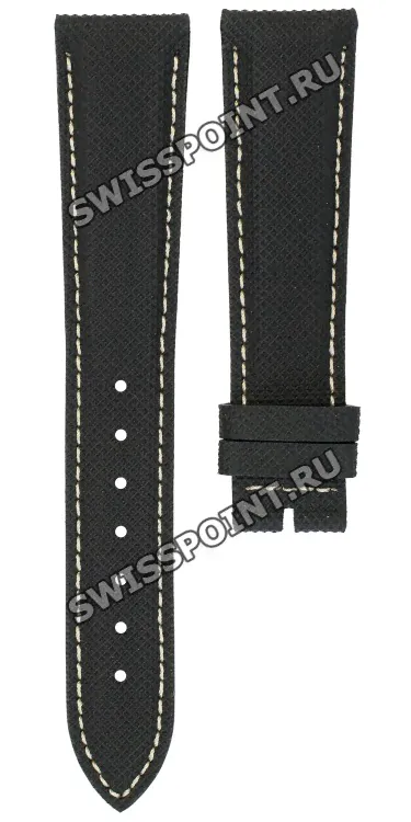 Черный кожаный ремешок Longines L682155300, 19/16, без замка, для часов Longines Legend Diver L3.374.4.50.0-0