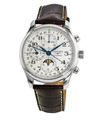New Longines Master Collection Moonphase 42mm Silver Mens Watch L2.773.4.78.3-0