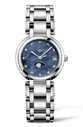Швейцарские кварцевые часы Longines PrimaLuna L8.115.4.98.6 Quartz на стальном браслете, с водозащитой 3 бара и международной гарантией от производителя