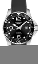 Швейцарские механические часы с автопозаводом Longines HydroConquest Auto L3.782.4.56.9 на каучуковом браслете, с водозащитой 30 бар и международной гарантией от производителя