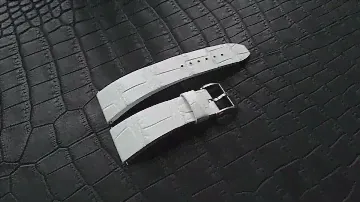 Элитный ремешок для часов Longines – эксклюзивный белоснежный аксессуар с природной фактурой.