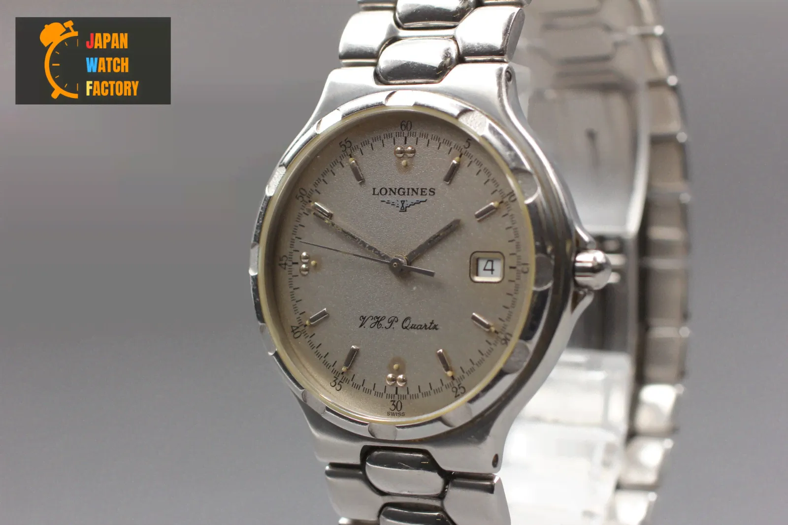 [EXCELLENT+5] longines conquest L1.613.4 VHP V.H.P Gray Dial Mens Quartz Watch