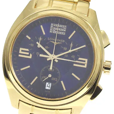 LONGINES Lungomare L3.633.2 Chronograph blue Dial Quartz Mens Watch_764638-0