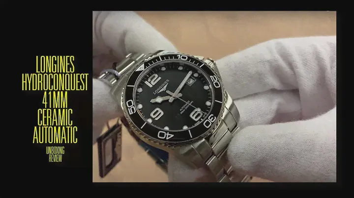 Longines Hydroconquest Ceramic 41mm Automatic L37814566 Watch | Unboxing e Review | Valjoux Relogios