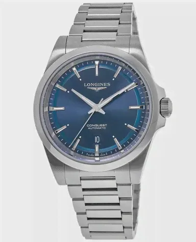 Longines Conquest 2023 Blue Dial Steel Men's Watch l3.830.4.92.6 (голубой, mbz83270)