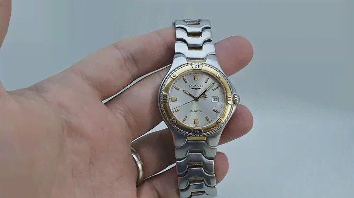 1997 Longines Sport Wing men's vintage watch with original bracelet.   Model reference L3.412.3.72.6