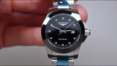 Обзор женских часов Longines Conquest Black Diamond Модель: L3.257.4.57.6