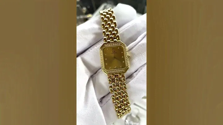 Оригинальные золотые часы с бриллиантами 0.27ct Omega De Ville 🔥