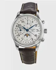 Longines Master Collection Moonphase 42mm Silver Chronograph Dial Leather Strap Men's Watch L2.773.4.78.3 L2.773.4.78.3 (lpn8720599)