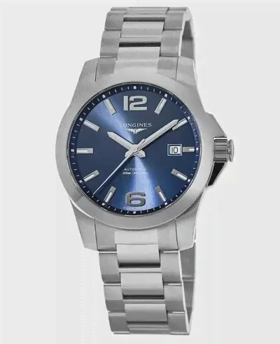 Longines Conquest Automatic Blue Dial Stainless Steel Men's Watch L3.778.4.96.6 L3.778.4.96.6 (голубой, lpn18248445)