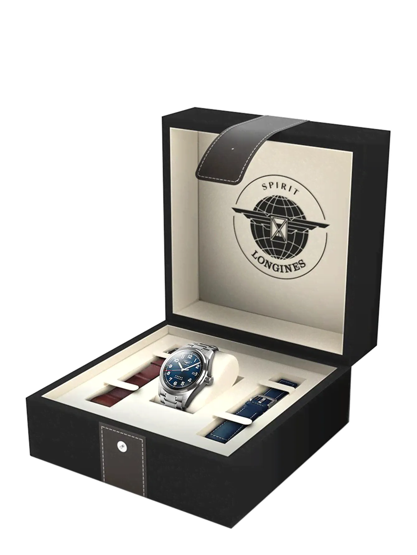 Часы с автоподзаводом на стальном браслете Longines Spirit-0